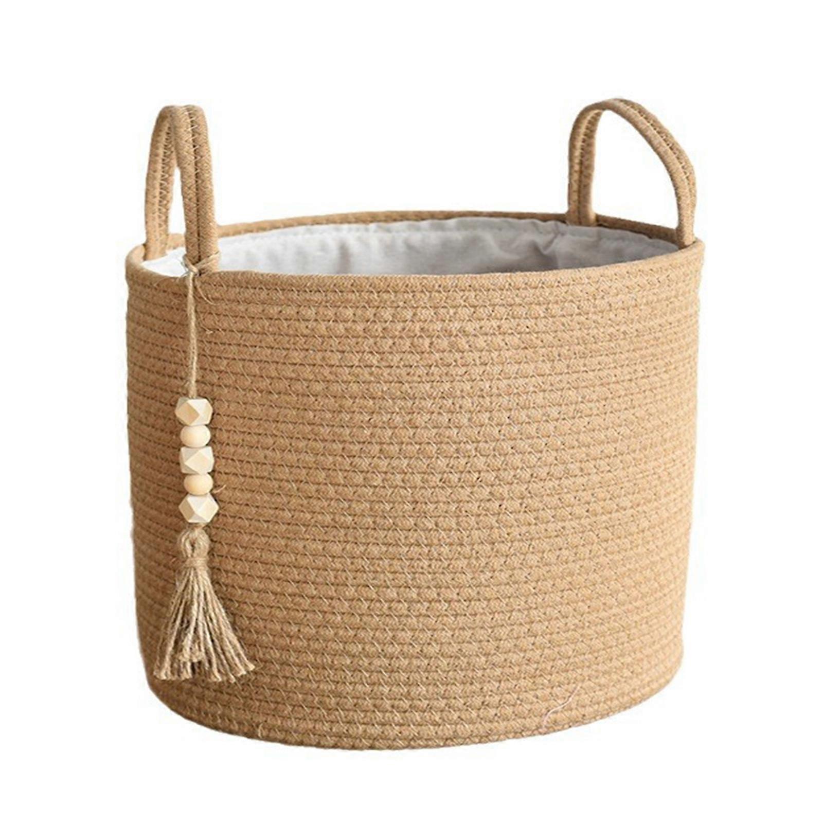 Cotton Rope Laundry Basket Large Capacity Laundry Hamper for Sorting Dirty Clothes Easy to Use Blankets Collector S