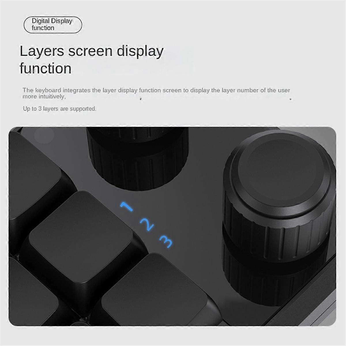 Knob Keyboard RGB Gaming Keypad Mechanical Custom Black