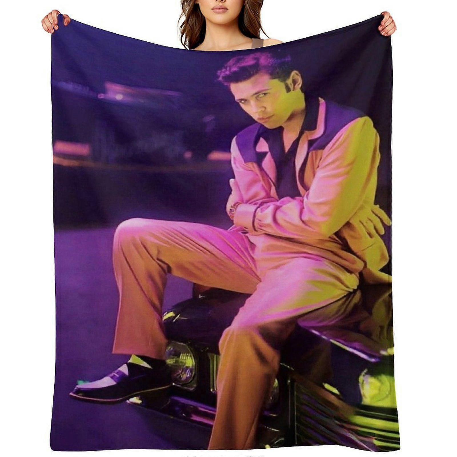 Austin Butler printed flannel blanket, suitable for all seasons, super soft flannel blanket, 3d printing, customized high-quality fluffy wool blanket