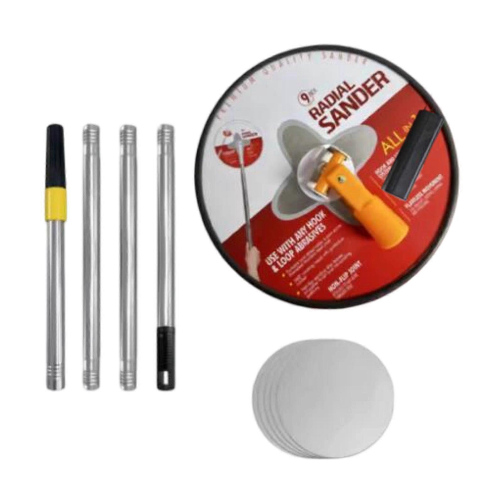 Gipsvægsstangssliber 9 tommer radial vægsliber 360 graders roterende håndholdt arbejde