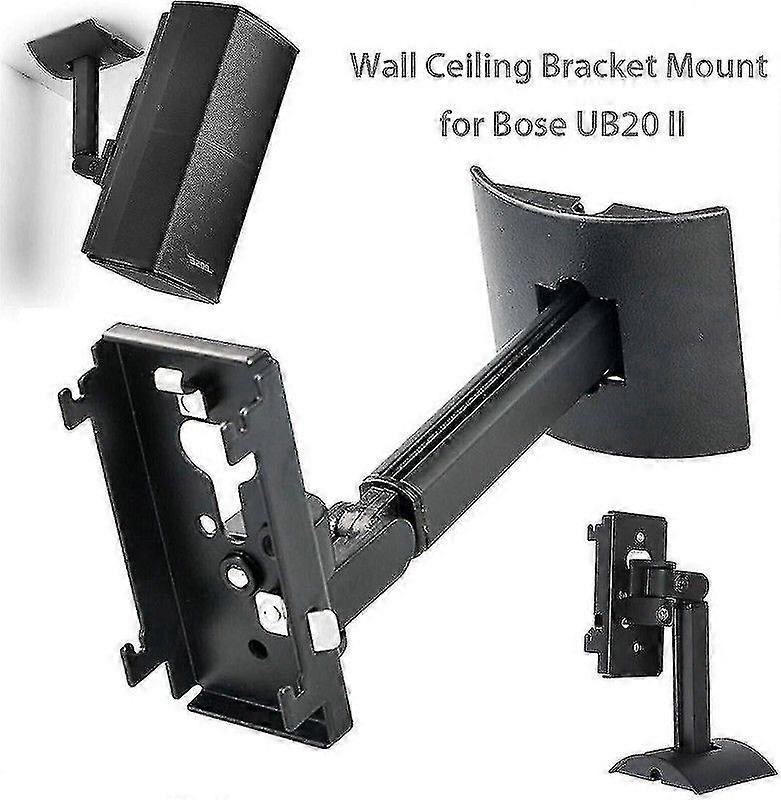 أسود Ub-20 سلسلة Ii الجدار جبل السقف قوس حامل متوافق مع جميع Bose سينماتي نمط الحياة الجدار / السقف قوس