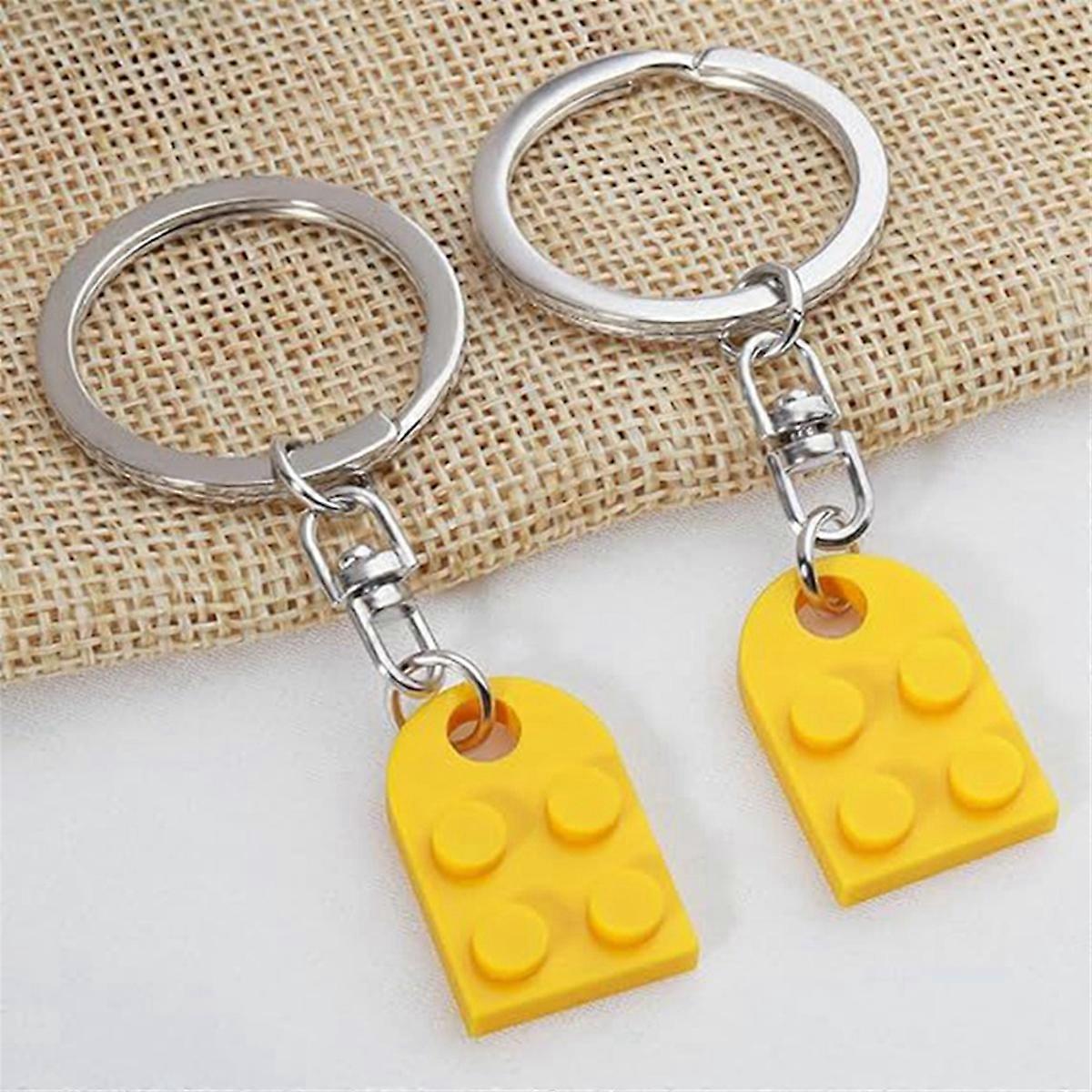 B-Brick Couple Heart Keychain for Valentines Day Friends Gifts