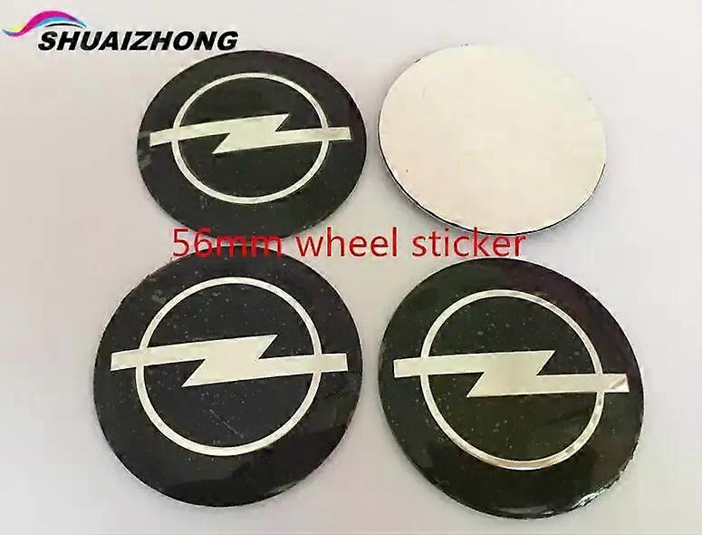 4pcs Opel 56 59 60 65 68 Car emblem Wheel Center hub Caps Badge covers sticker compatible for Astra Mokka Insignia Zafira Corsa Tigra