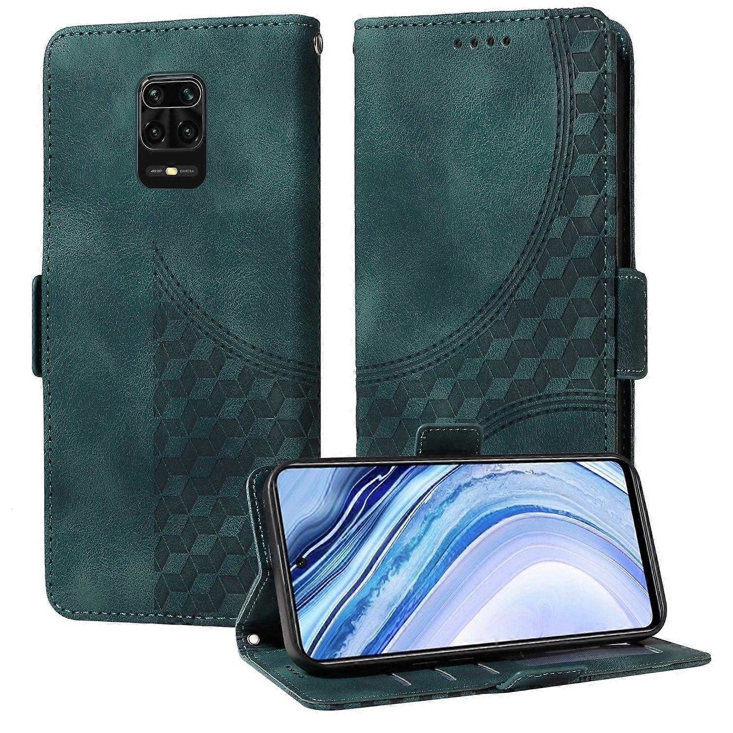 Embossed Rhombus Starry Leather Phone Case