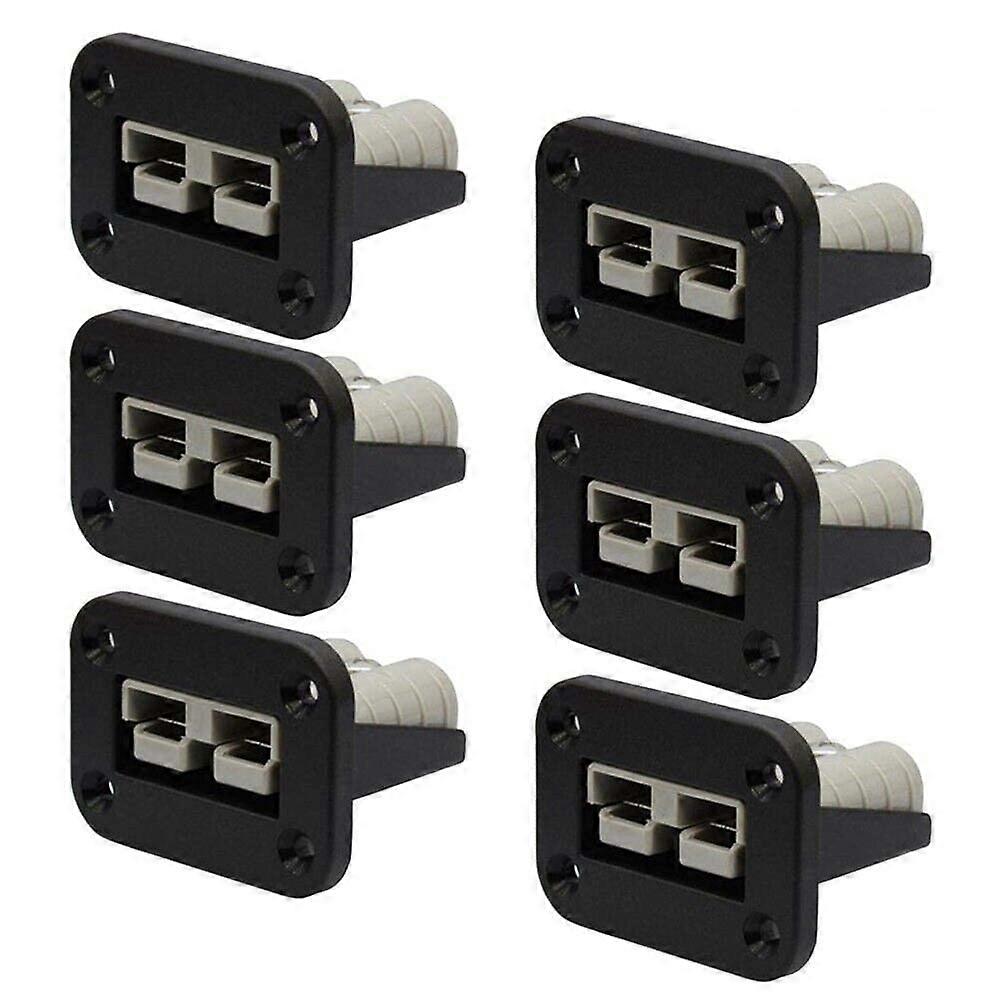 6 PCS Mounting Bracket Panel Cover Compatible With Anderson Connector Plug Flush Mount