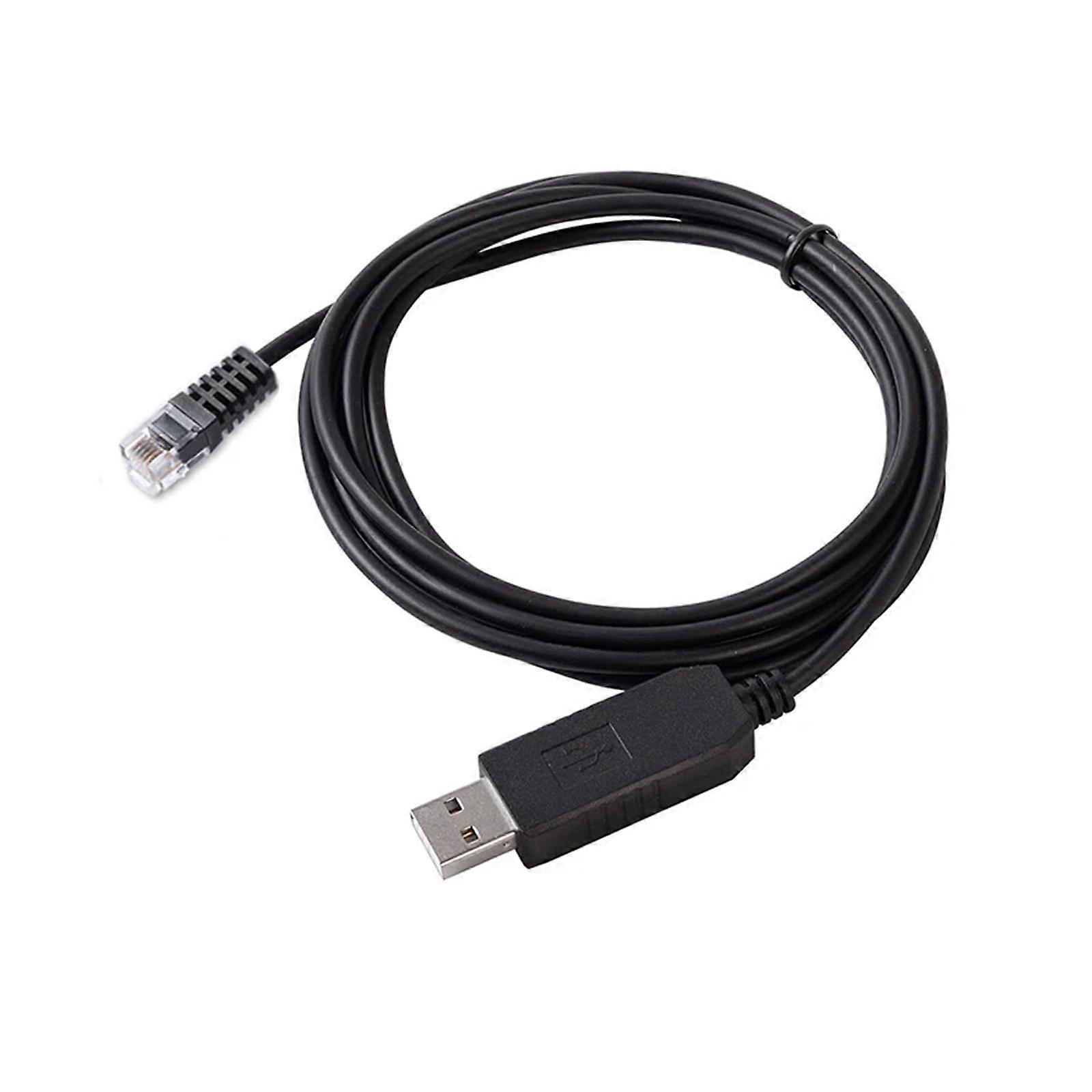 Prolific PL2303GT USB RS232 Serial Cable 1m RJ11 6P6C BMS16S for Lithium Iron Home Storage PC Communication, Black