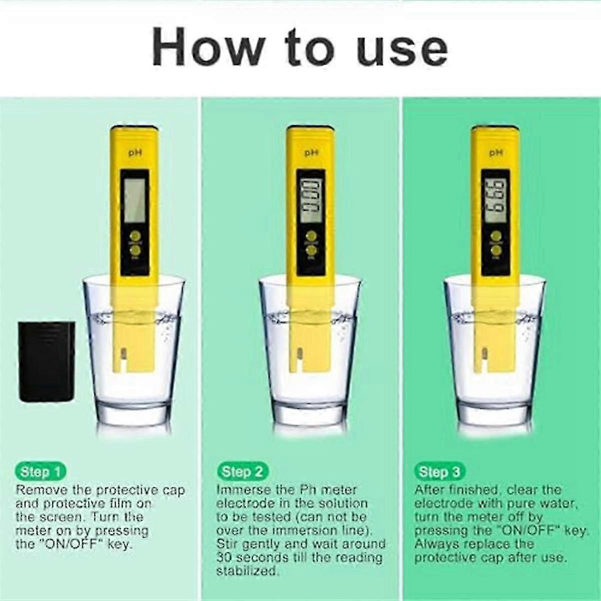 PH and TDS Meter Combo,Digital PH Water Tester, 3-In-1 TDS Temperature & EC Meter, for Drinking Wat