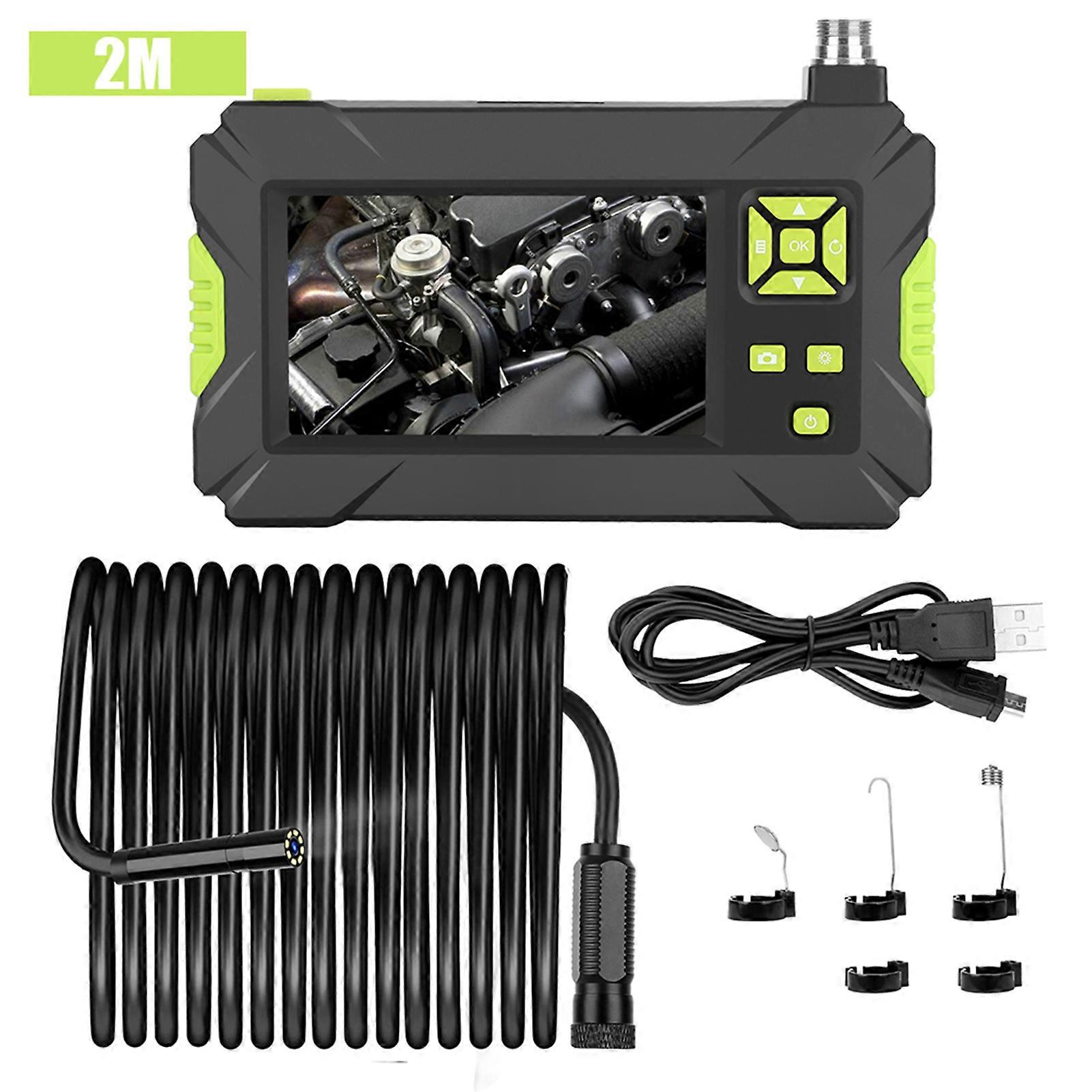 1080P Waterproof Borescope Camera - 4.3" Screen, 8 LED Lights, IP67, Versatile Use