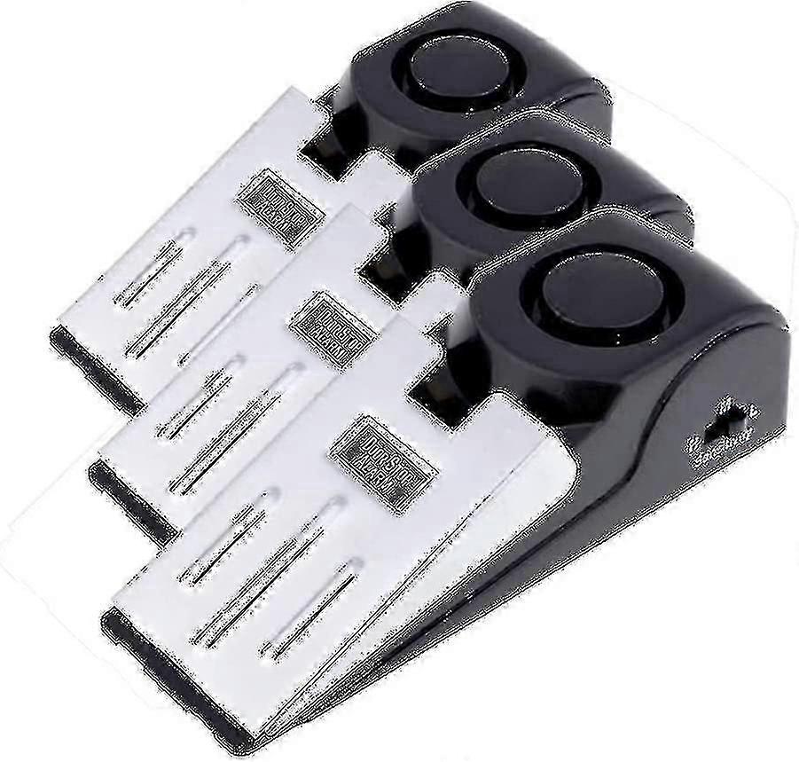 Safety Wedge Door Stop Alarm - 3 Pack for Home Security