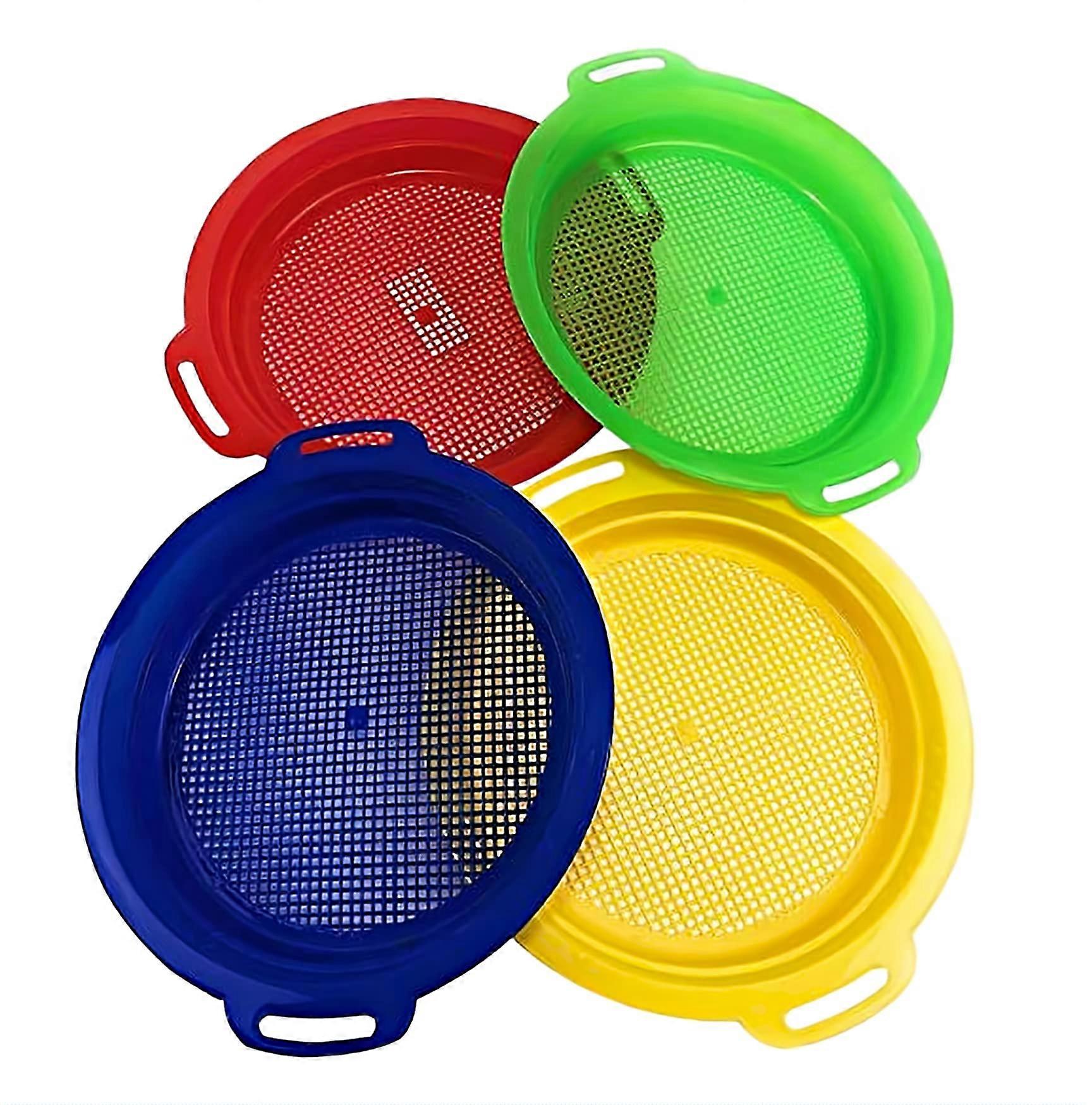 Beach Sand Sifter Toy Set For Children, Gift Set, Handheld Sifter, Includes 4 Color Sets