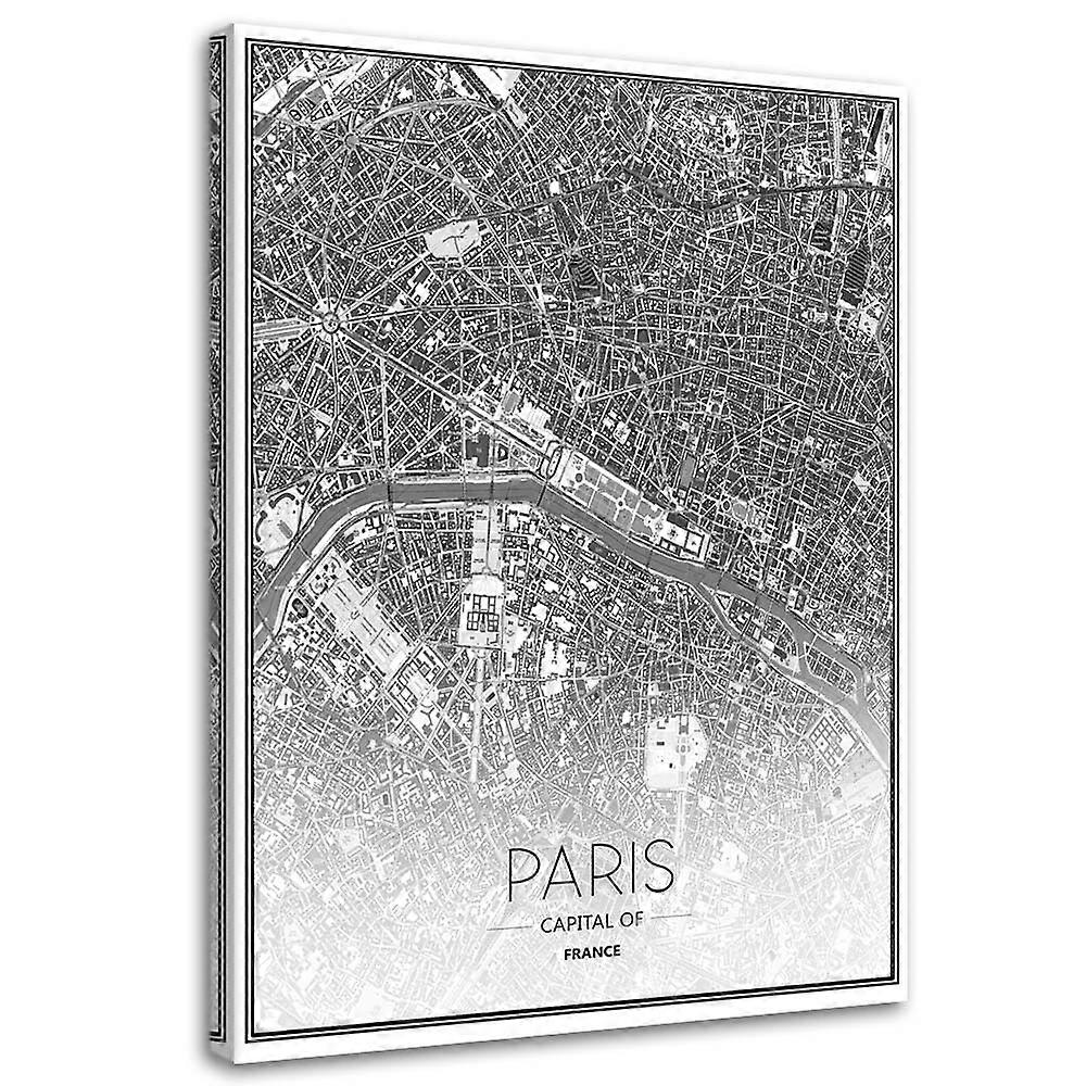 Pânză, Paris - plan de oraș - 80x120