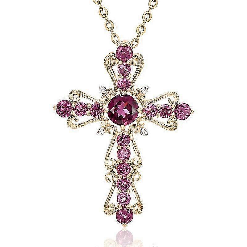 Birthstone Gemstone Victorian Style Cross