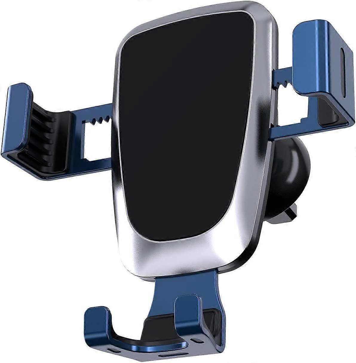 Aviation Alloy Mirror Surface Car Phone Holder, Gravity Automobile Mobile Phone Bracket Vehicle-mounted Navigation 1pcs -D