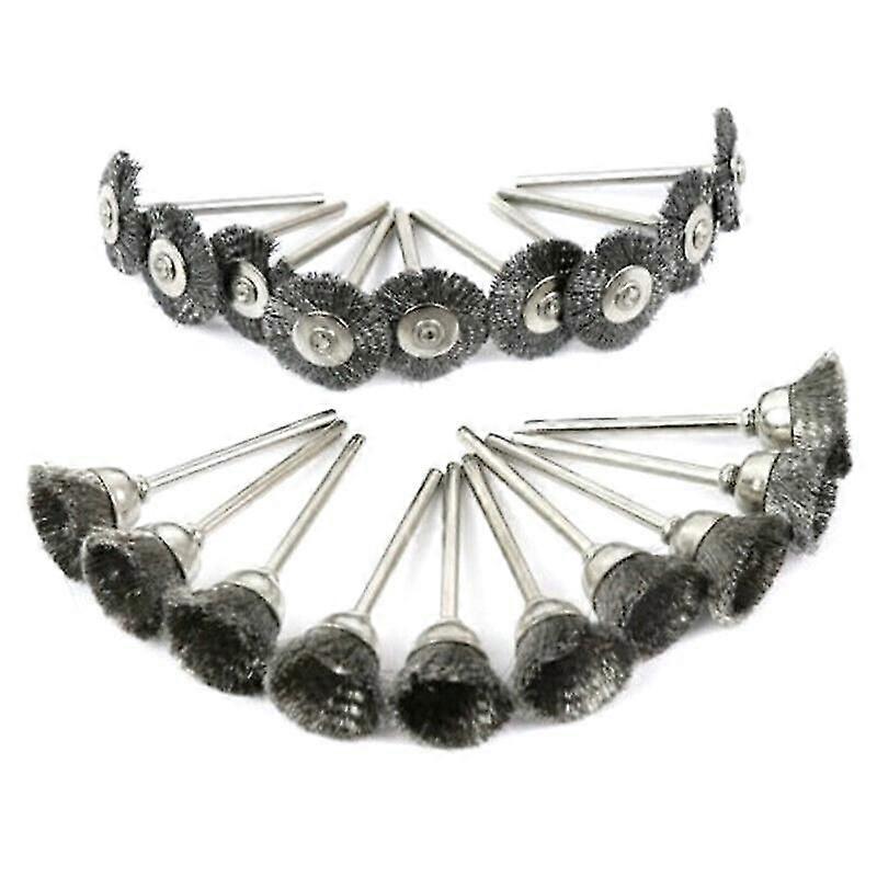 Stainless Steel Wire Brush Set For Tool Die Grinder Flat Wheel Cup