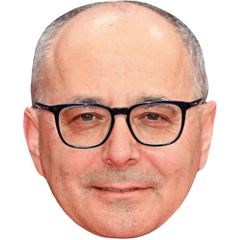 Alejandro Blanco (bril) groot hoofd. Groter dan levensgroot masker.