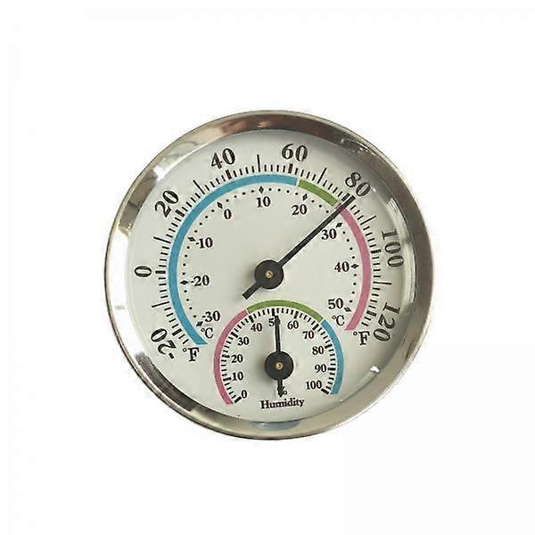4x 2 in 1 Wall Hygrometer Humidity Meter Aluminum Diameter 57mm