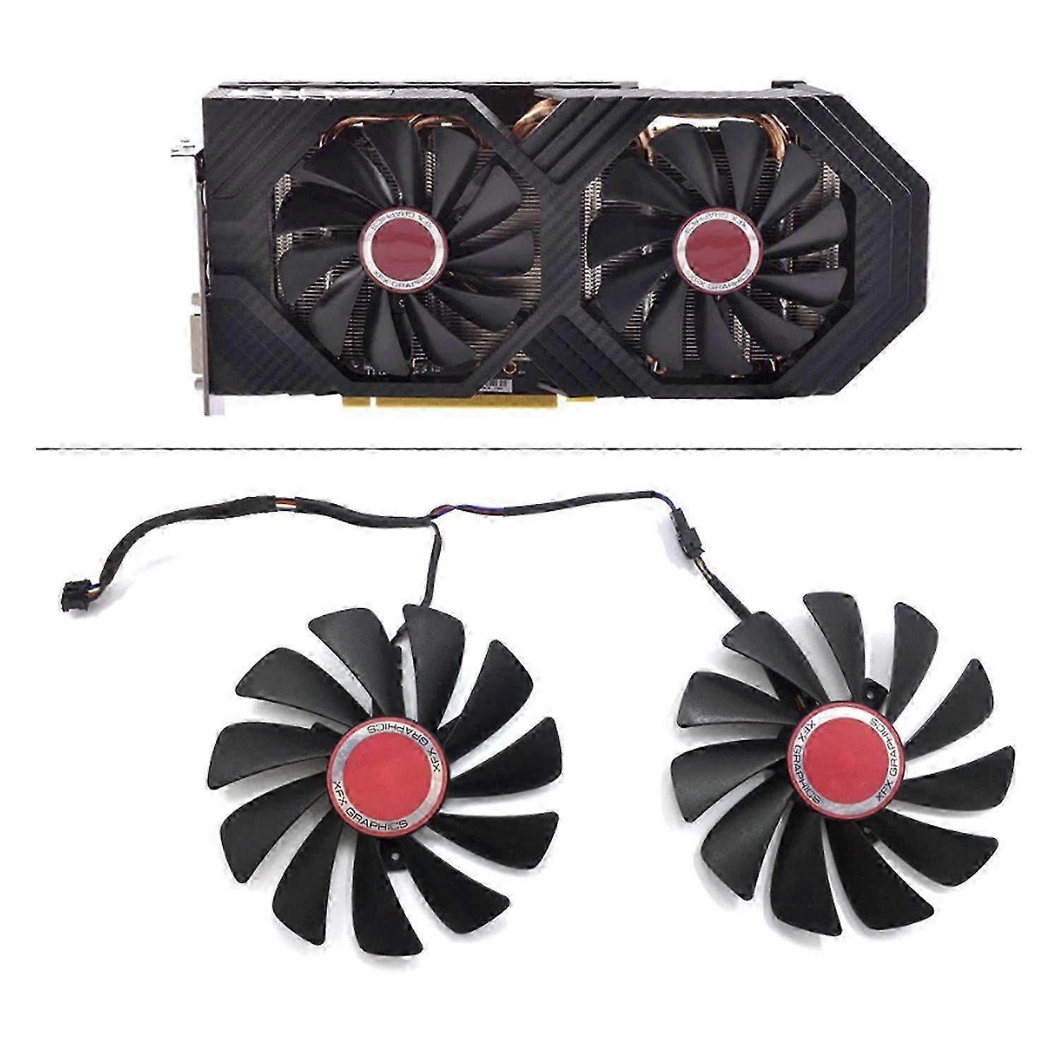 2PCS 95MM FDC10U12S9-C CF1010U12S Cooler Fan Replace for AMD Radeon RX 580 590 RX580 RX590 Image Ca Edition 1031