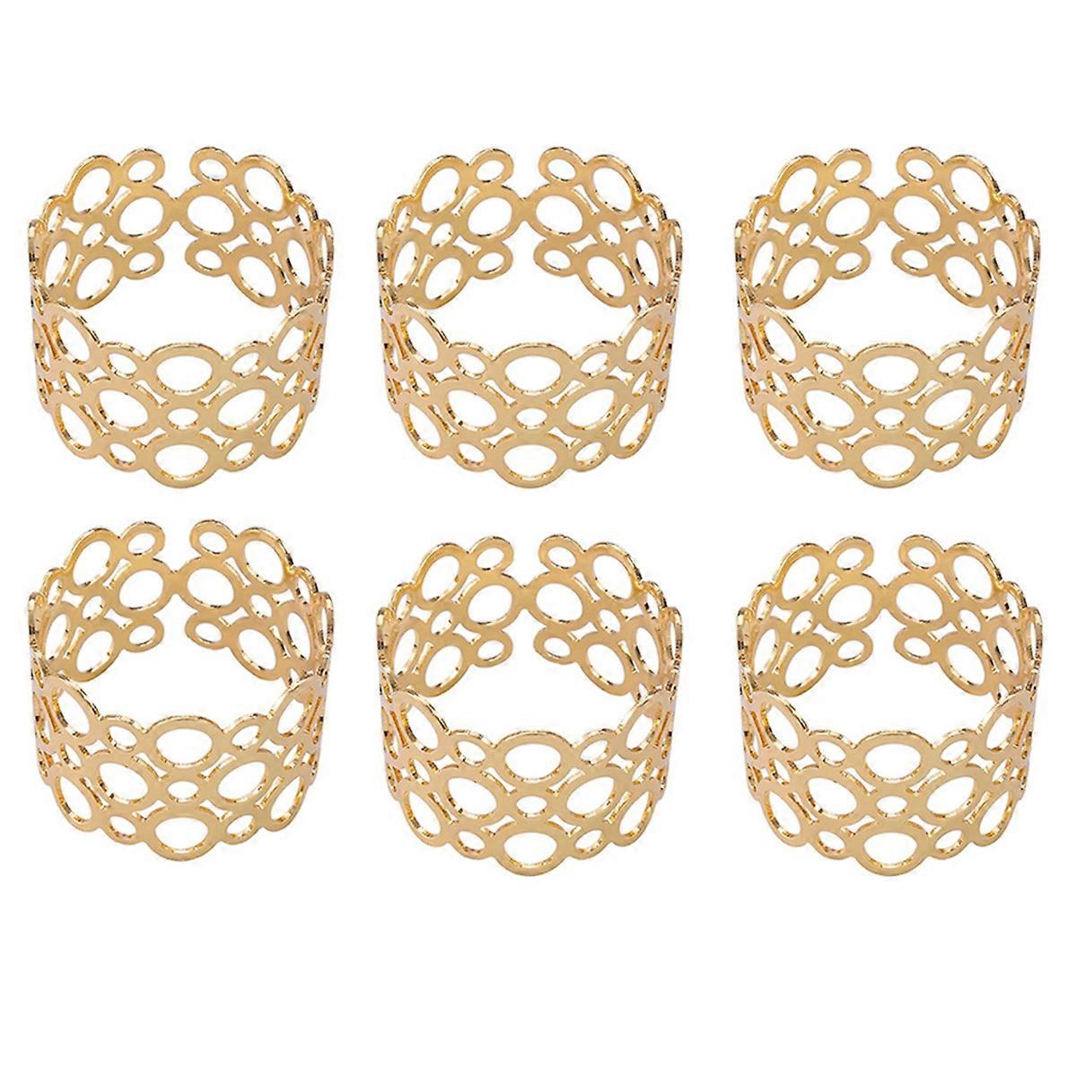 6PCS Napkin Ring Collection Decor for Napkins Holder Kitchen Decor B