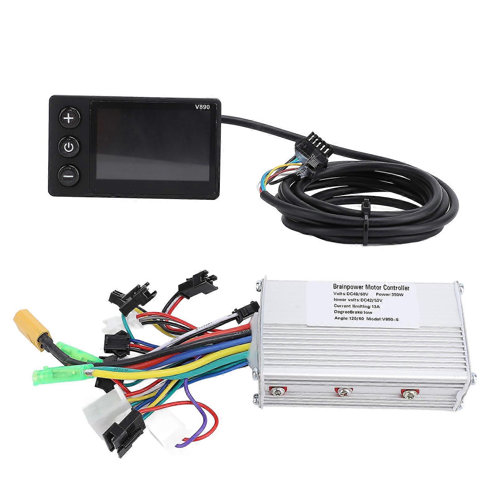 48V 60V 350W Brushless Controller V890 Meter LCD Display Screen Electric Bike Modification Kit