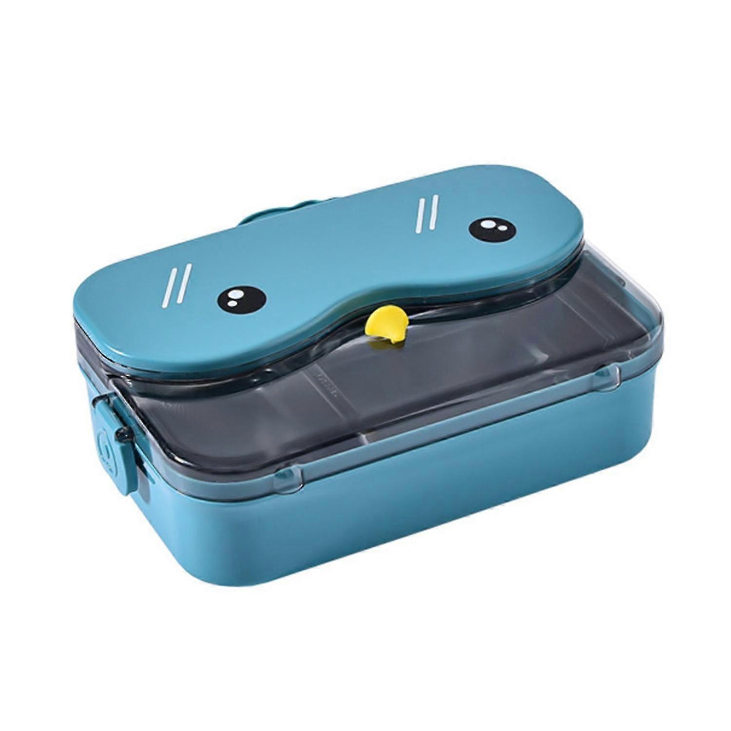 800ML Lunch Container Large Capacity Leakproof Stainless Steel Compartment Design Spoon Chopsticks