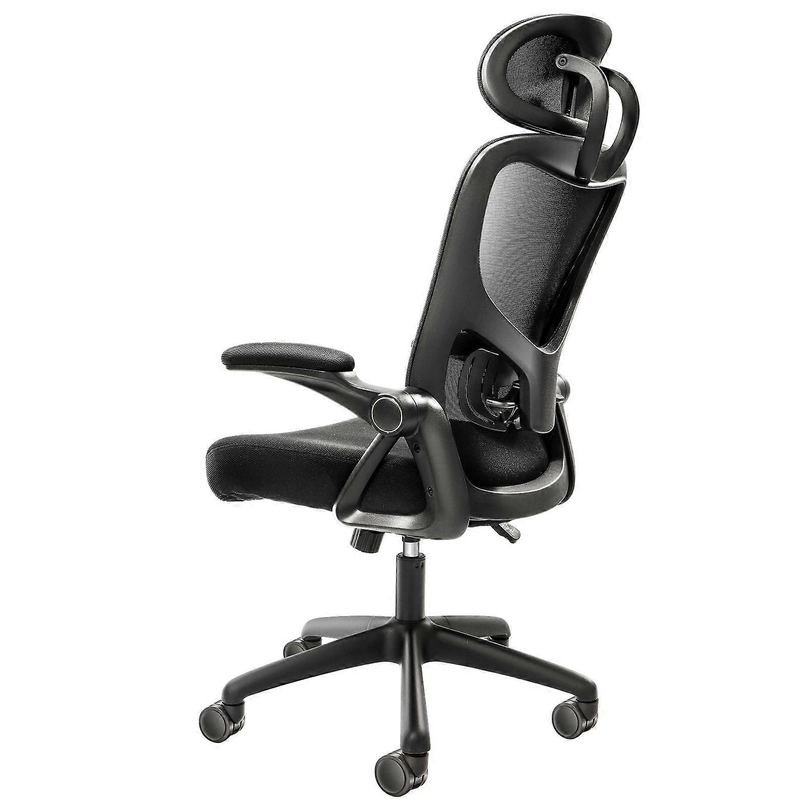 Office Chair with Adjustable Lumbar Support, with Adjustable Headrest, Computer Chair for Home Office