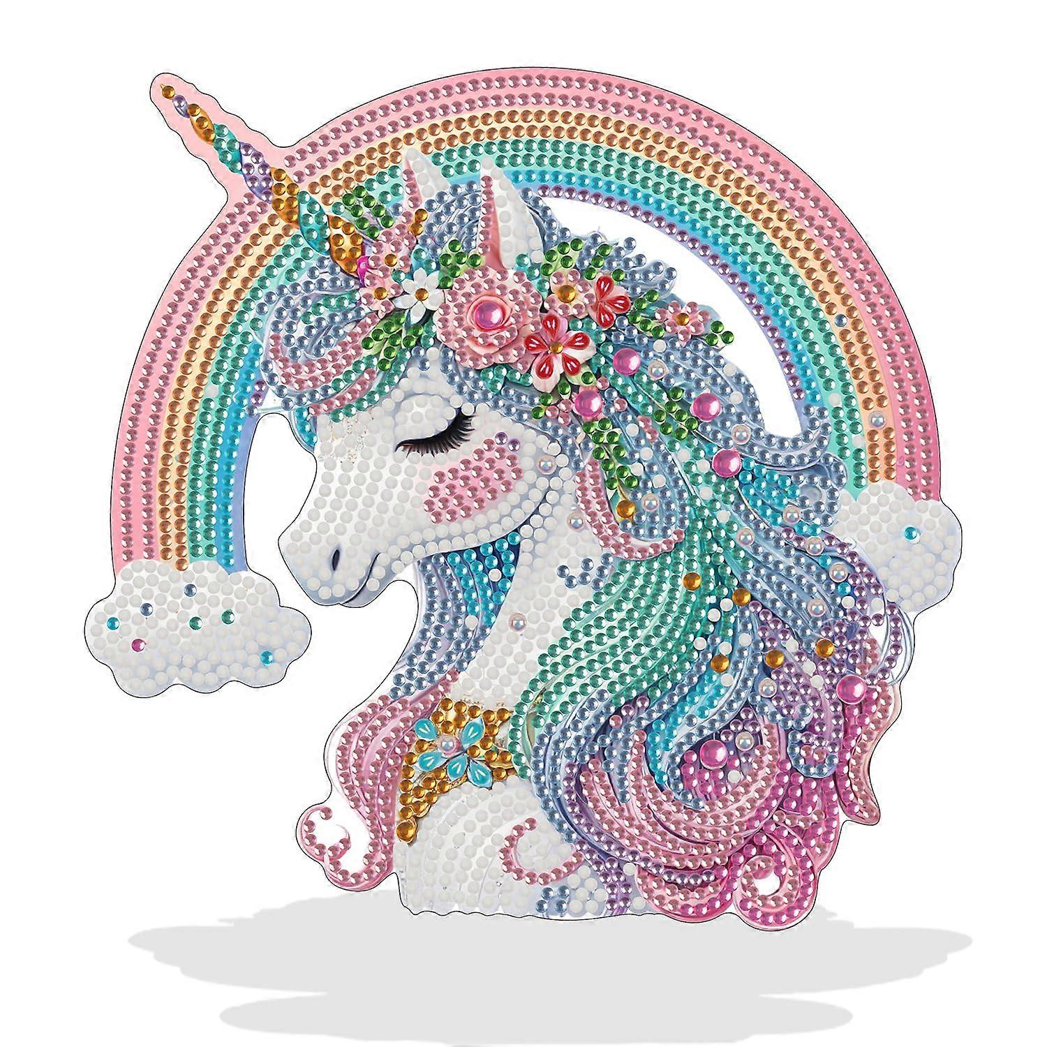 Rainbow Unicorn Crystal Diamond Art Kits for Adults, Shaped Diamond Painting with High-Quality Tools and Vibrant Colors