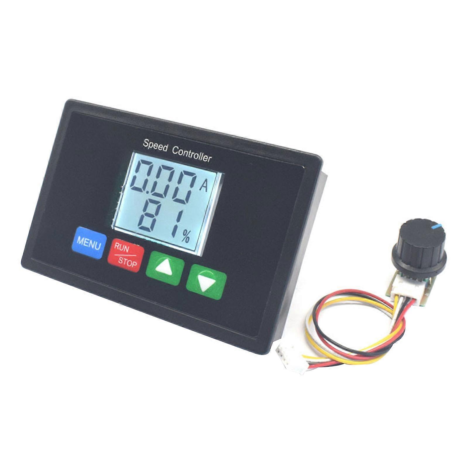 Digital Display 0~100% Adjustable 20A PWM for DC Motor Speed Regulator Controller 12V 24V 36V 48V Timing Reversible