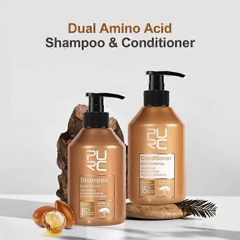 Deep repair shampoo and conditioner set series, moisturizing and smoothing, repairing frizzy and dry hair