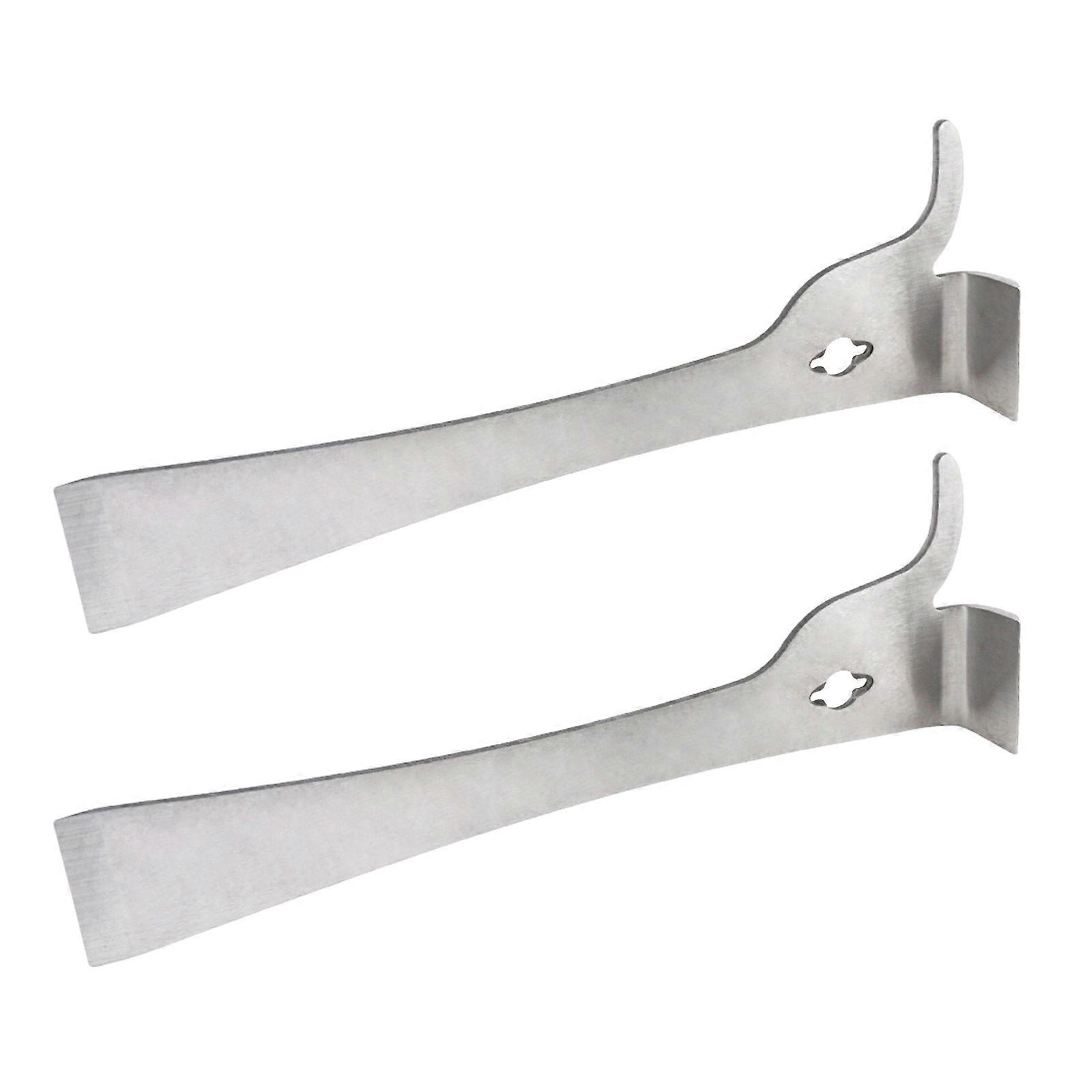 2Pcs Stainless Steel Thumb Type Uncapping Fork Hives Scraper Practical Honeys Cutting Tool for Beekeeping Enthusiasts