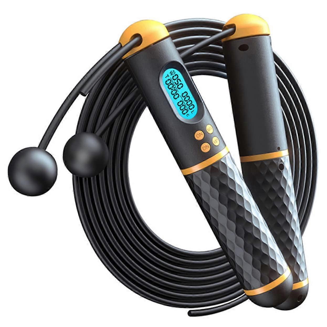 weighted jumping rope with counter for home exercise steel wire