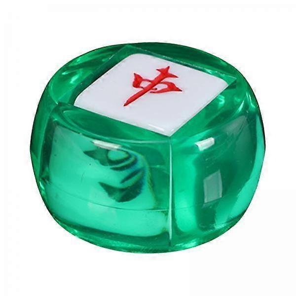 6xChinese Mahjong Dice Board Game Supplies Acrylic Multi Sided Game Dice clear