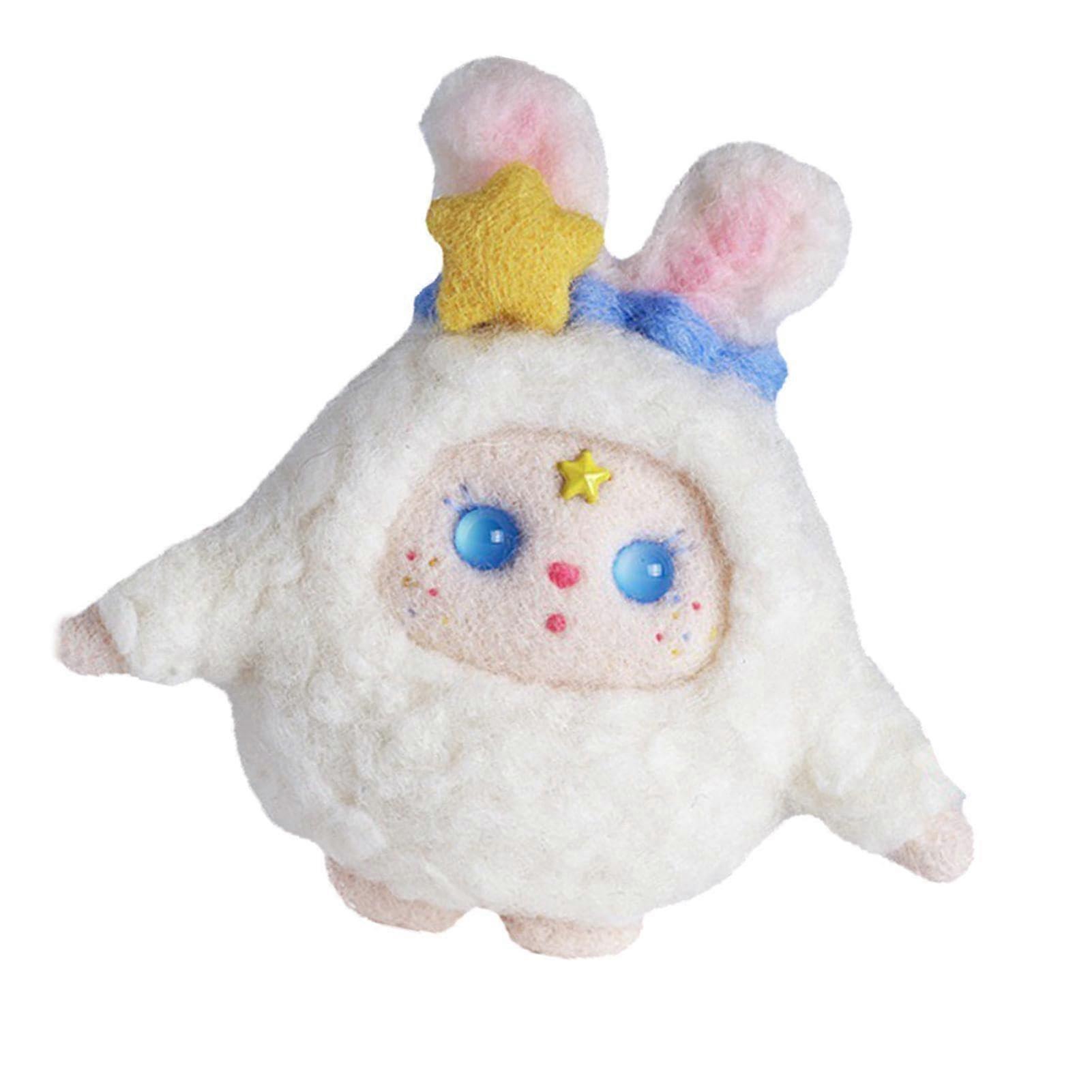 Wool felt set, needle felting kits for adults, felt starter kit, cute doll