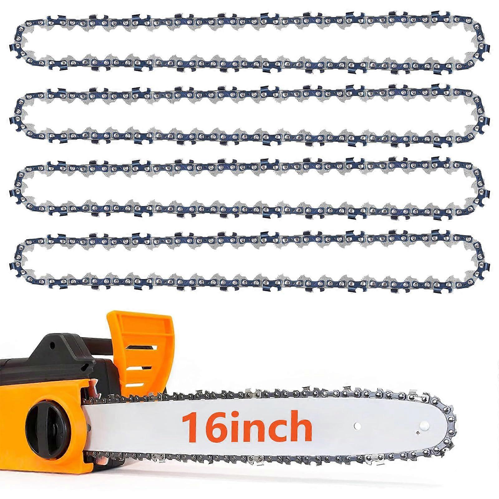 Pack 3/8" LP Chainsaw Chain 0.050" (1.3mm) Pitch for 16" Bar 57 Drive Links - Low Kickback Saw Chain, Replacement Chain Fits Most and