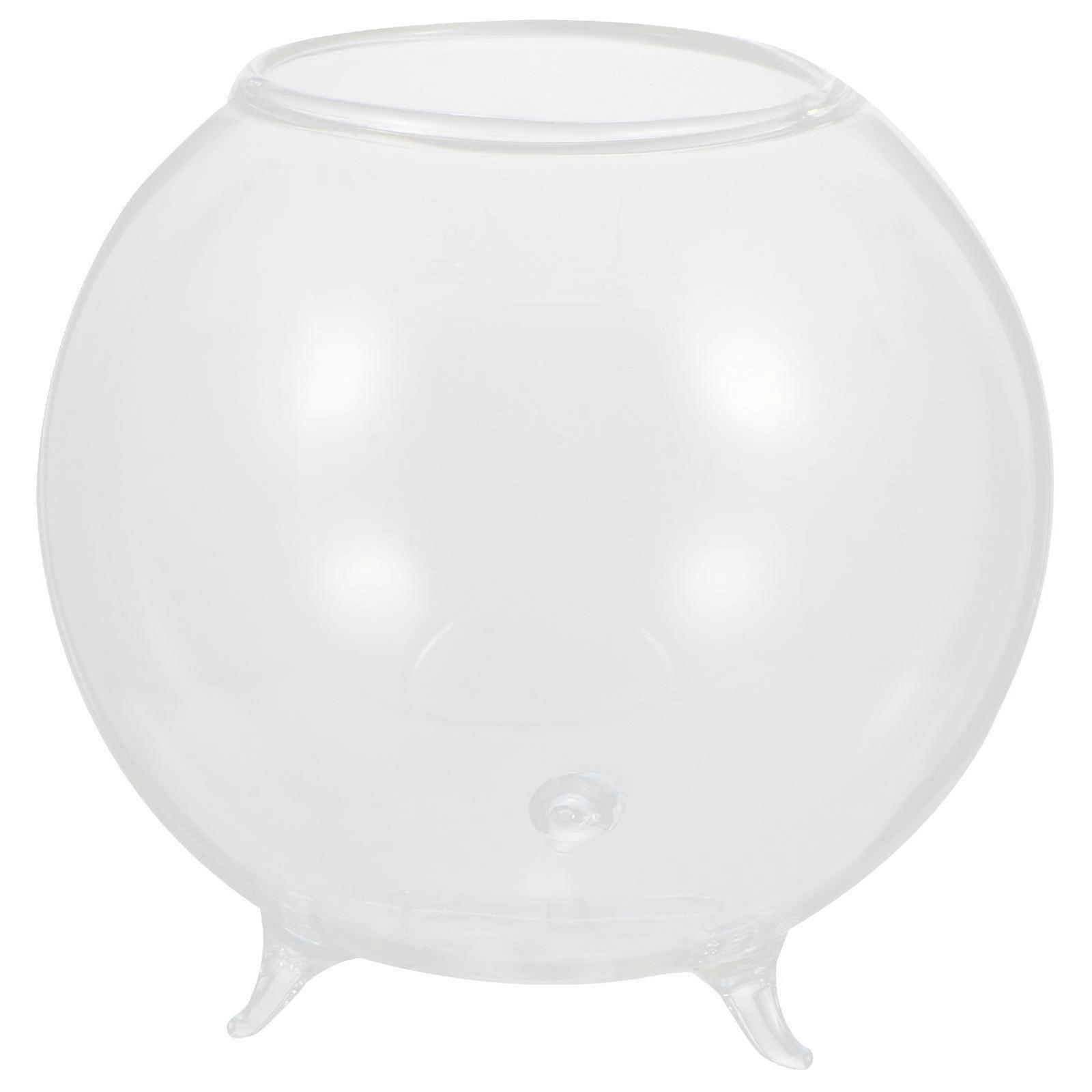 Round Transparent Glass Vase for Hydroponic Flower Arrangements – Elegant Smooth Design Modern Floral Display Container for Home Decor