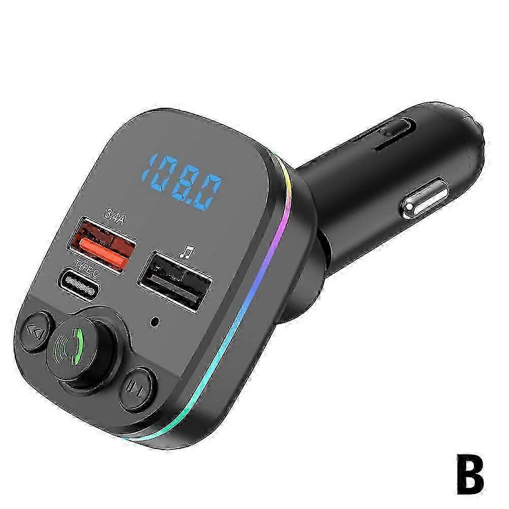 Bluetooth 5.0 FM Transmitter for Car QC3.0 Type-C PD Wireless FM Radio Kit