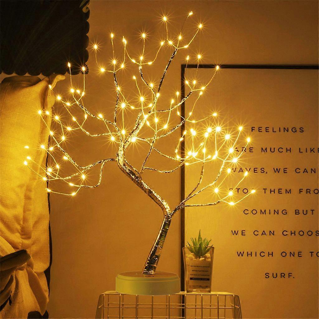 108LED firefly tree string lights, USB battery powered, white warm light tree lights