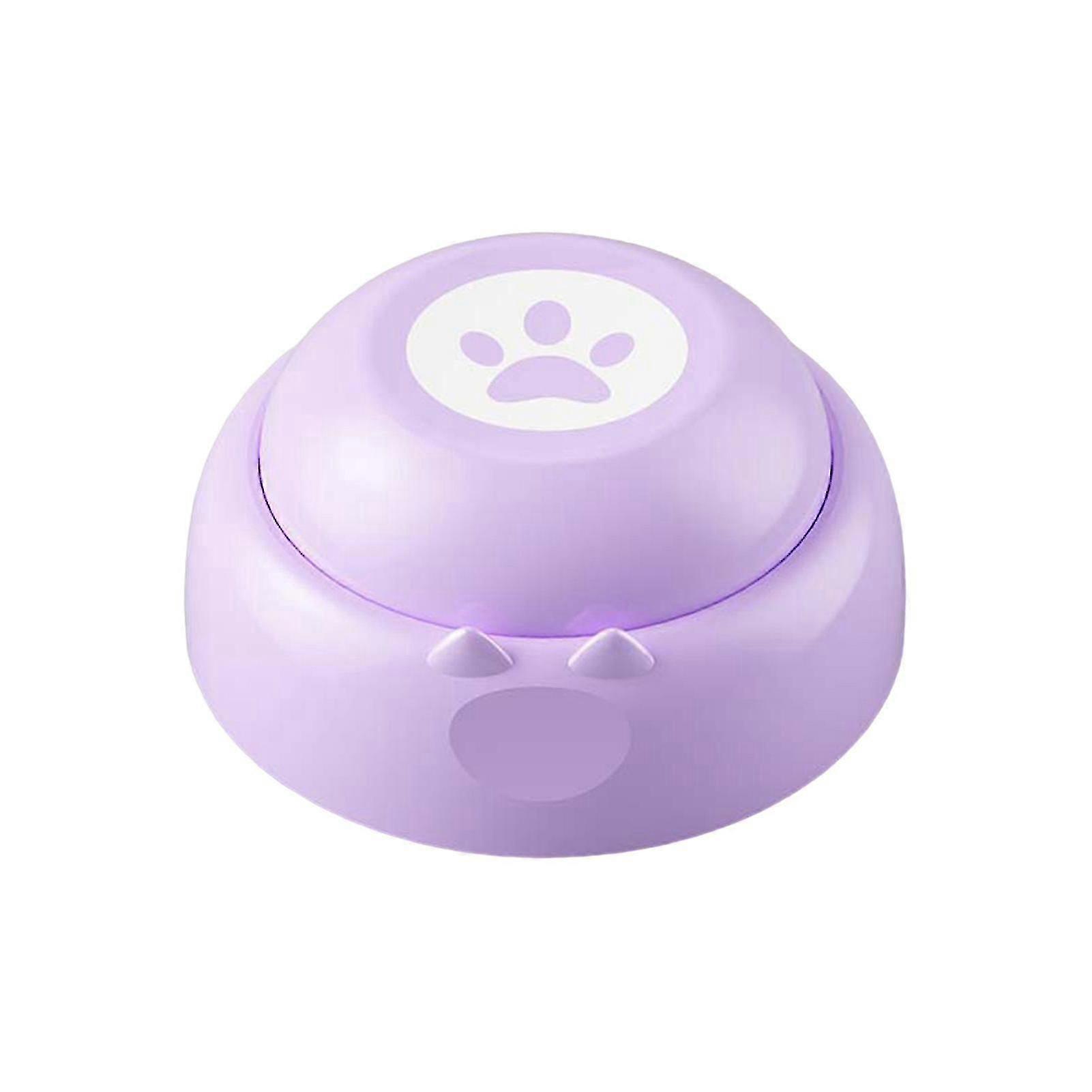Bouton d’enregistrement de la voix d’animal de compagnie pour l’entraînement du chien chat, jouet de clicker vocal interactif - violet