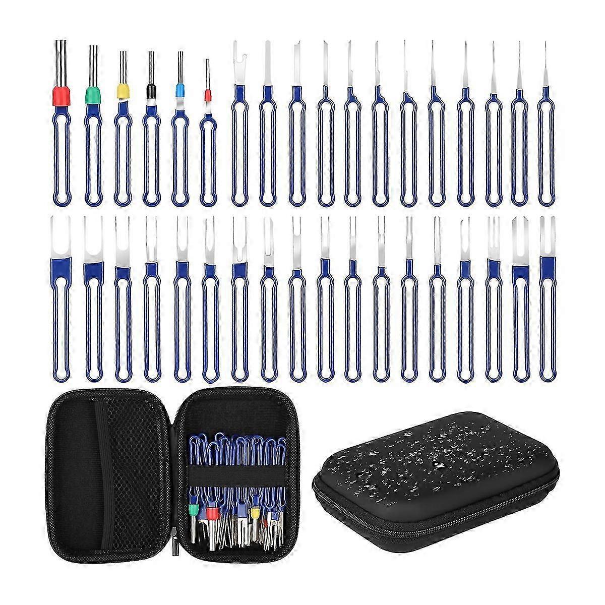 36PC Terminal Removal Tool Kit Pin Extractor Tool Terminal Ejector Kit Electrical Wire Connector P