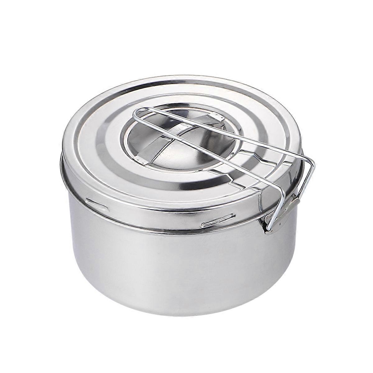 Stainless Steel Kids Lunch Box, Foldable Handle and Separate Food Sections