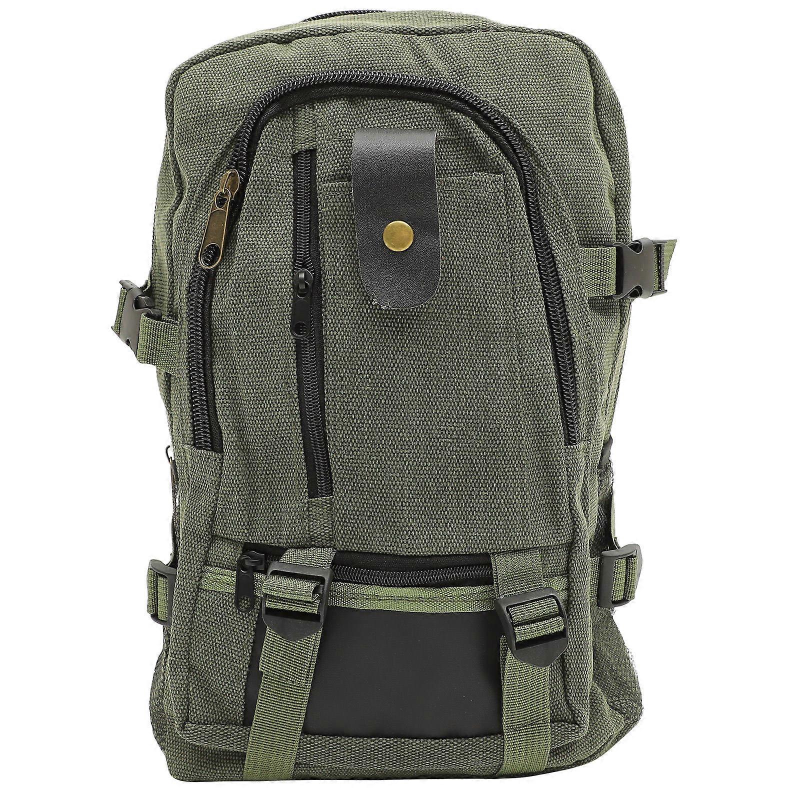 Canvas Satchel Durable Backpack for Storage Green Large Rucksack