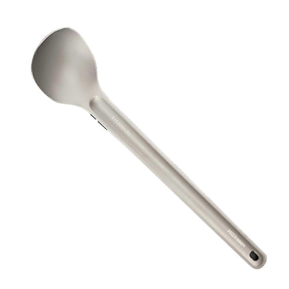 Long Handle Titanium Spoon, Essential Camping Gear for Serving Various Types of Meals
