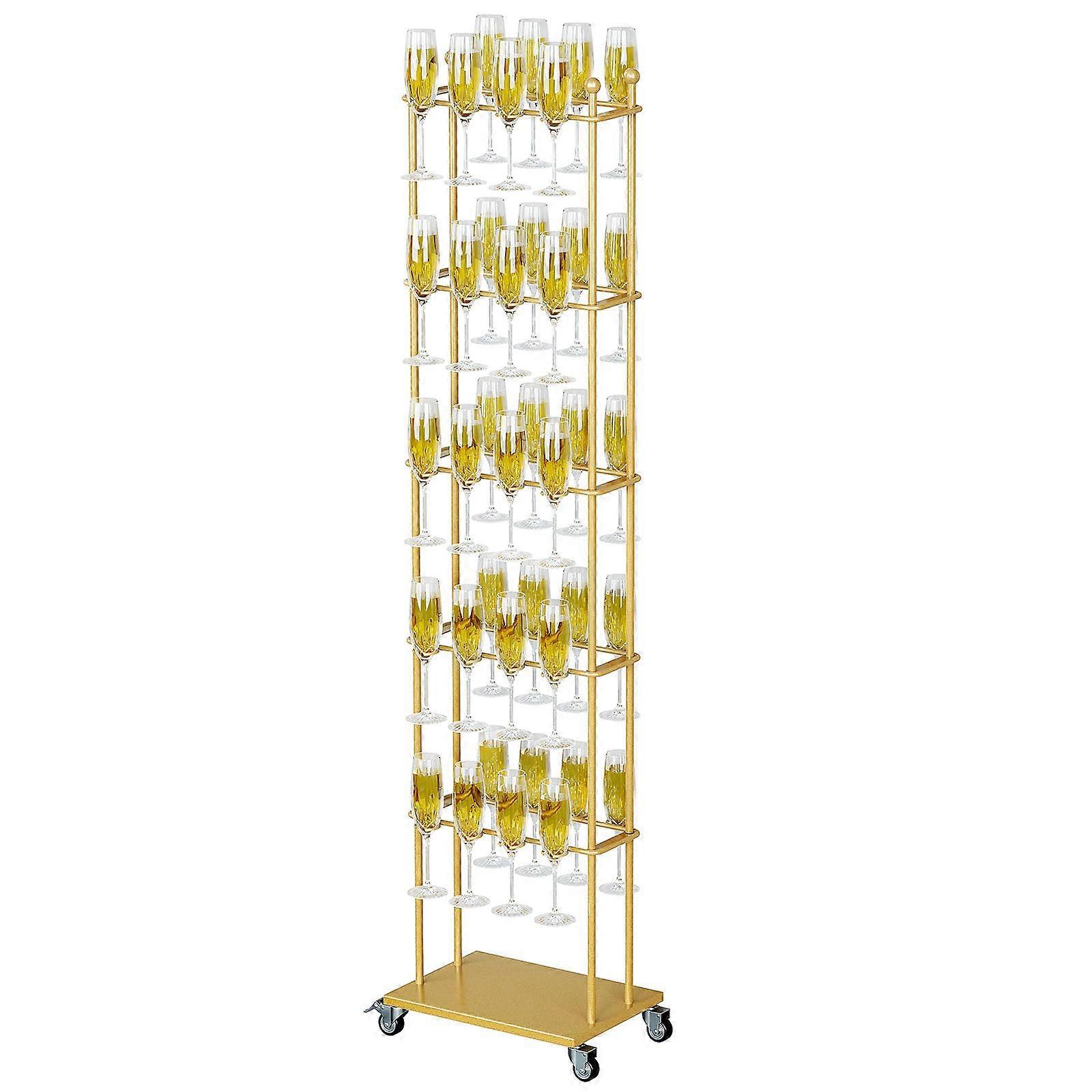 Drinks Tower Gold Removable Champagne Tower 5 Tier 40 Glasses