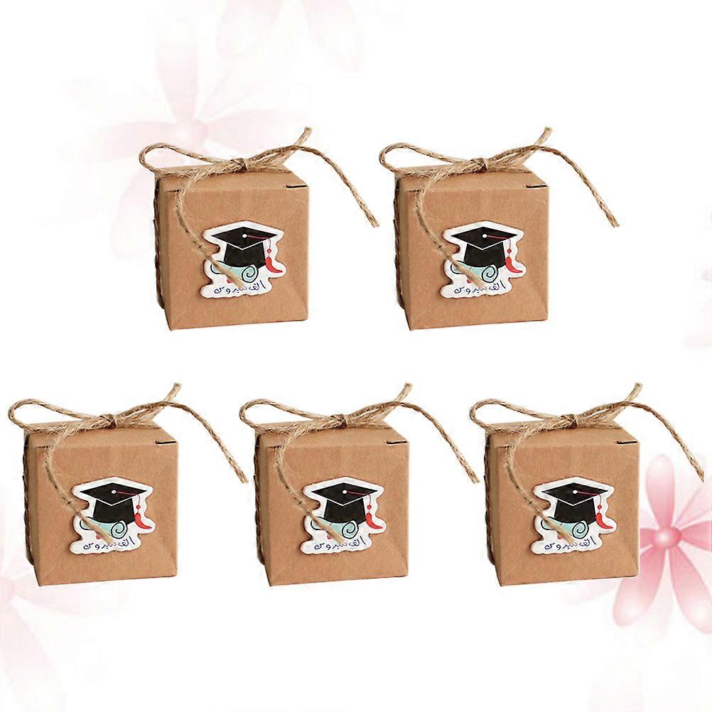 صندوق موضوع التخرج نمط خمر أزرق 5.00X5.00X5.00CM للخريجين ومنظمي الحفلات 20 قطعة