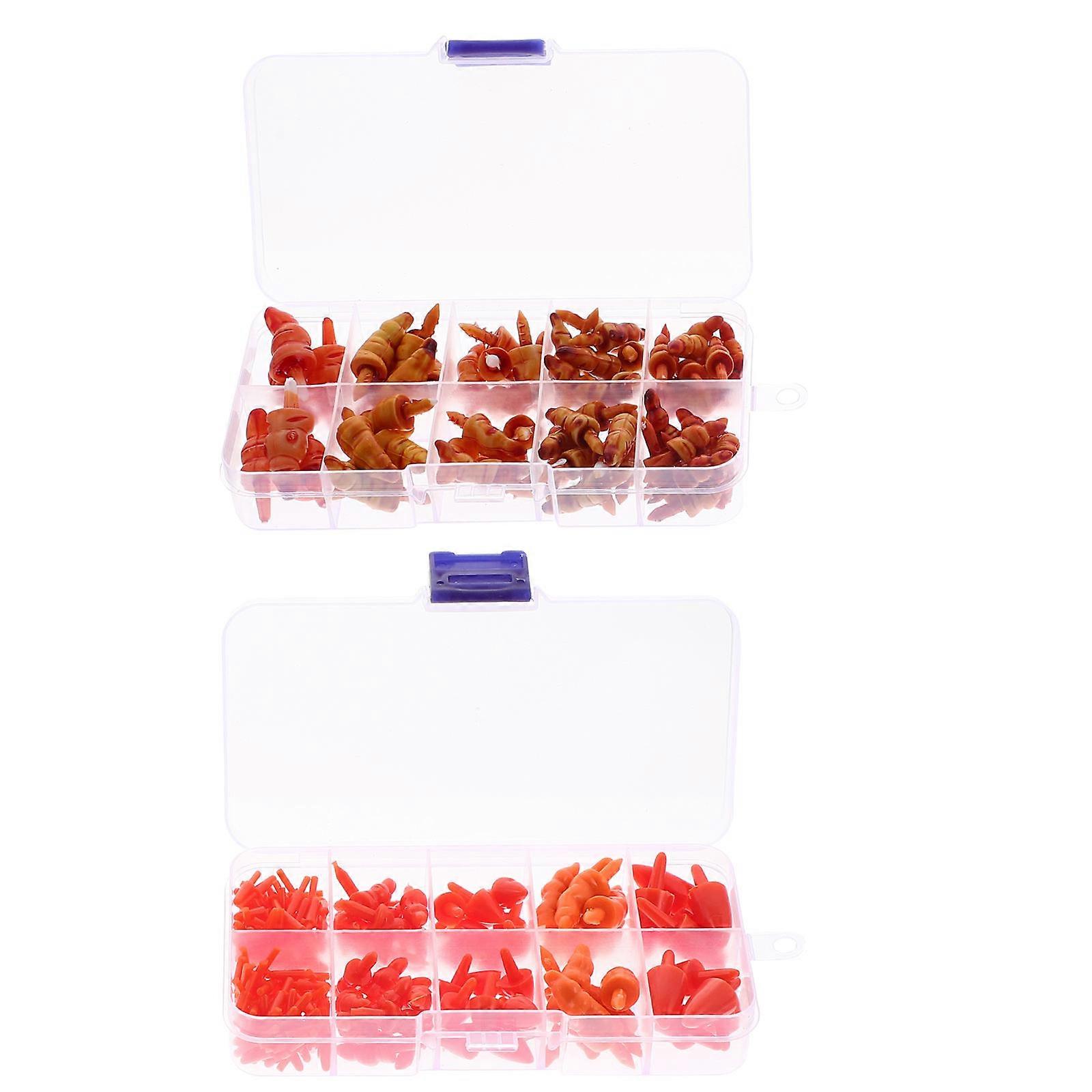 Snowman Carrot Nose For Crafts Plastic Nose Christmas Decorations Assorted Color 2 Boxes
