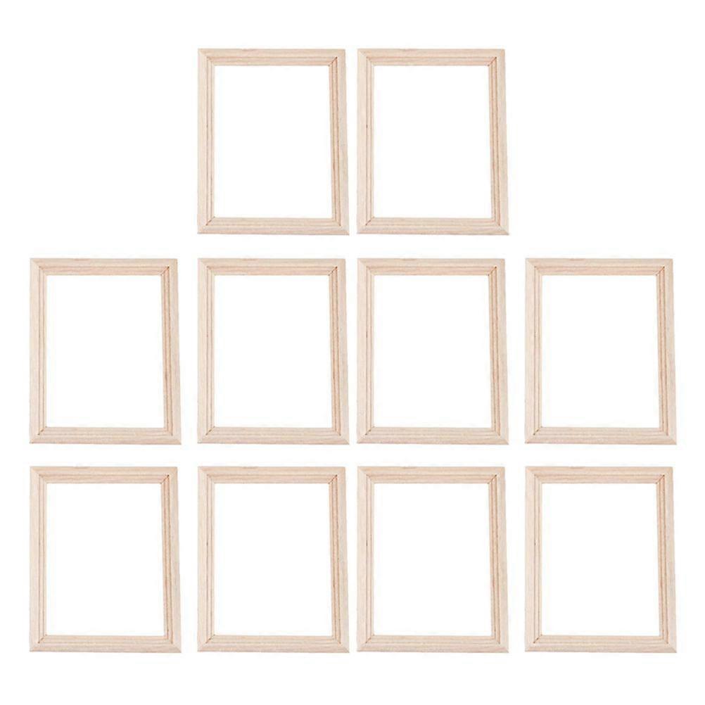 10Pcs Mini House Decorative Photo Frame Model Vivid Micro Landscape Props