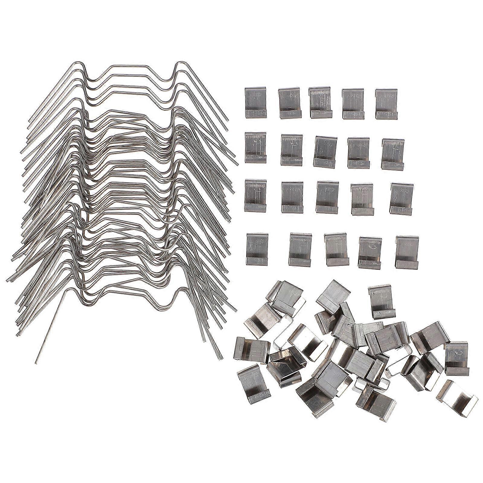 Stainless Steel Greenhouse Glass Clamps Durable Overlap Z Clips for Secure Pane Fixing, Weather Resistant Gardening Supplies