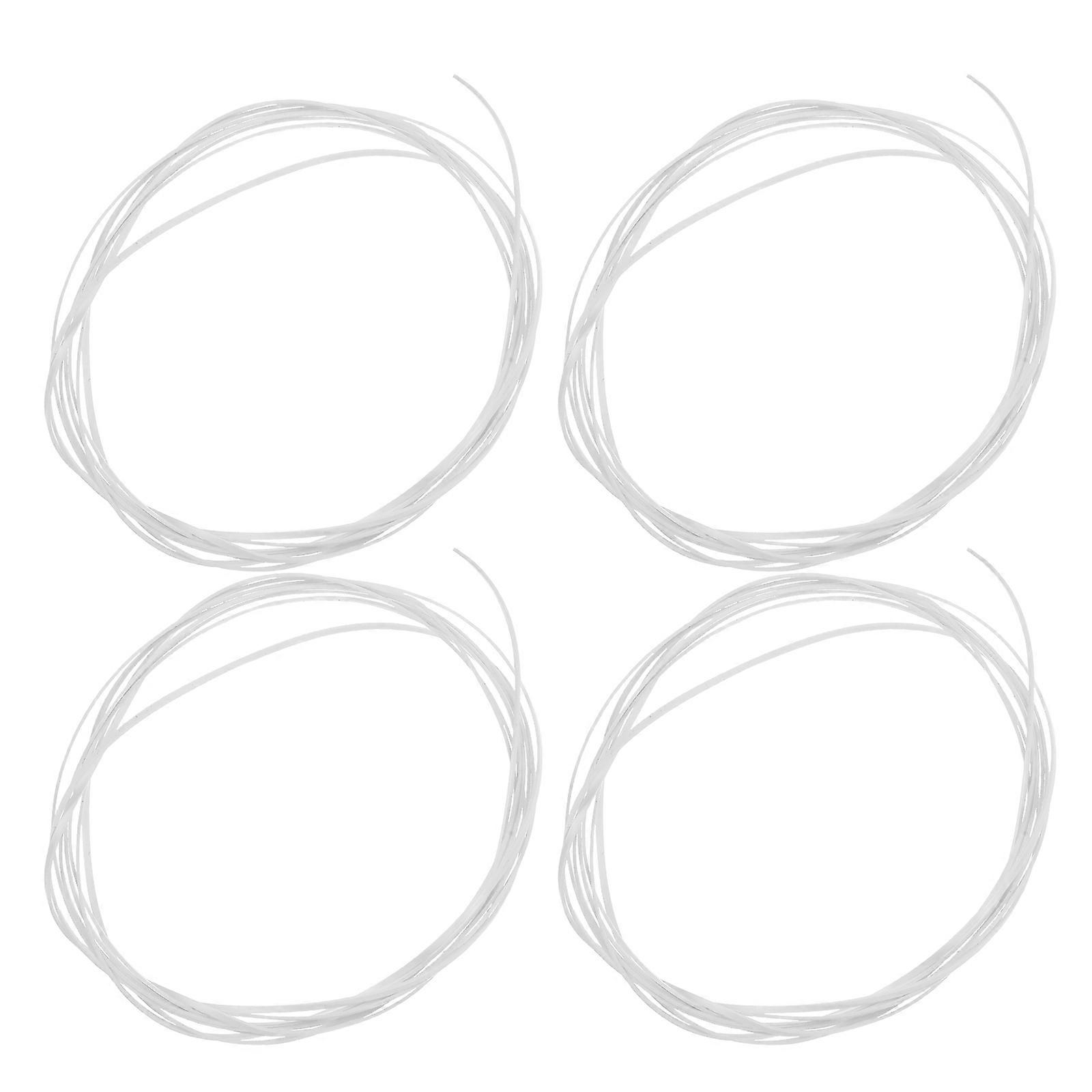 Guitar Decorative Strips Set White Plastic Edge Trim, Side Binding, Fretboard & Rosette Inlay Strips for Guitar Decoration (4pcs)