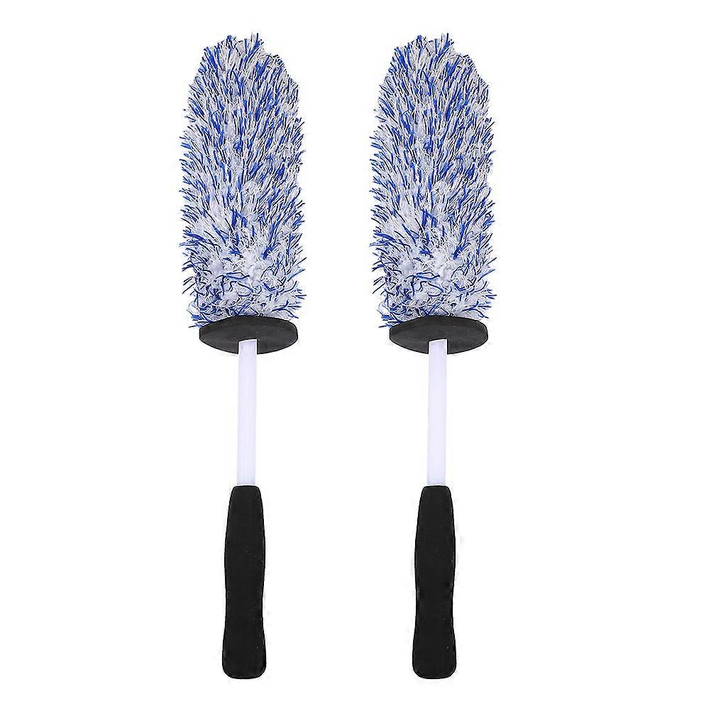 2 Pcs Ergonomic Car Wheel Cleaning Brush with Soft Bristles for Tires, Rims, and Narrow Gaps – Suitable for Trucks, SUVs, and Electric Vehicles