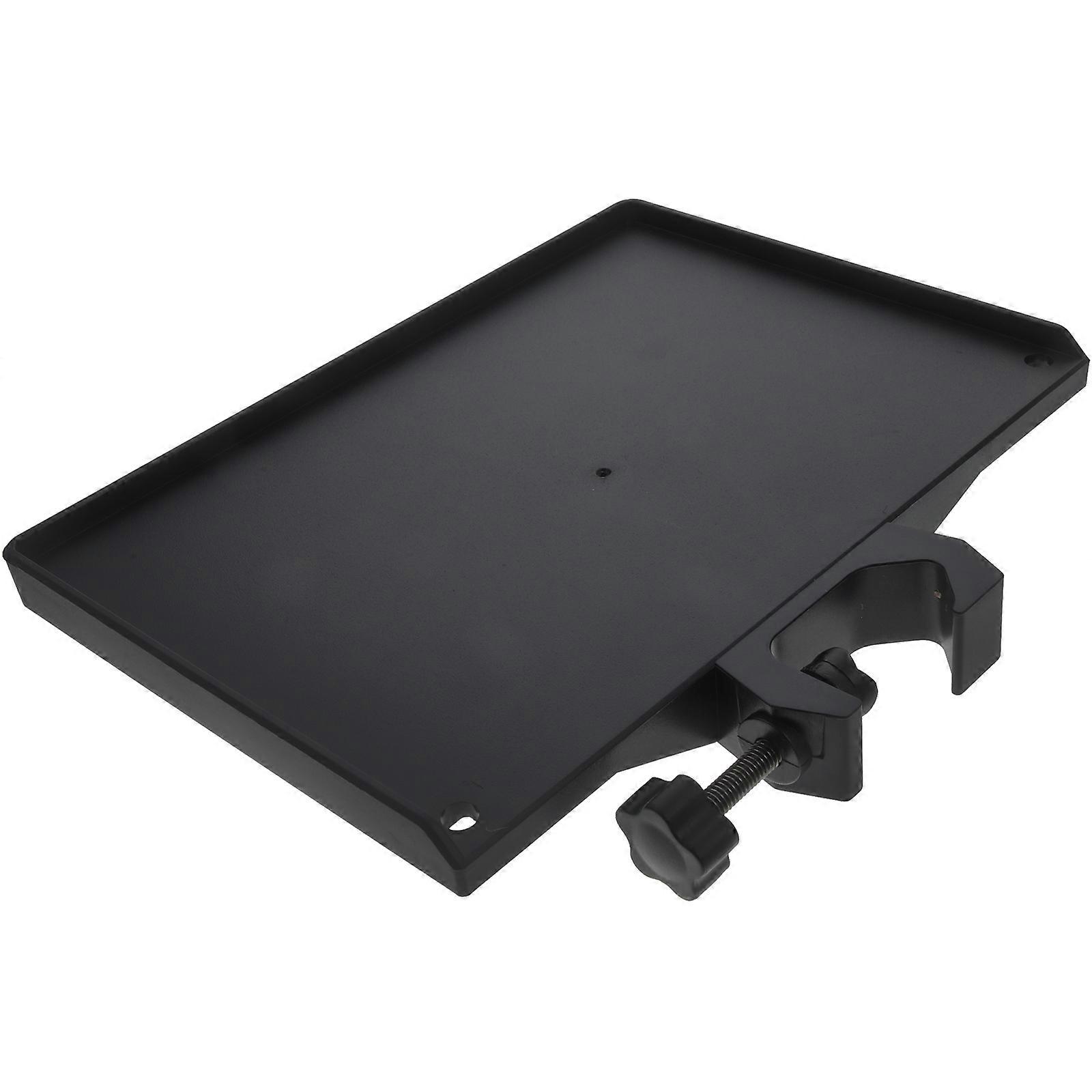 Mic Stand Shelf Tray Microphone Stand Accessory Tray Adjustable Height Scratch Prevention Rectangular 1Pcs