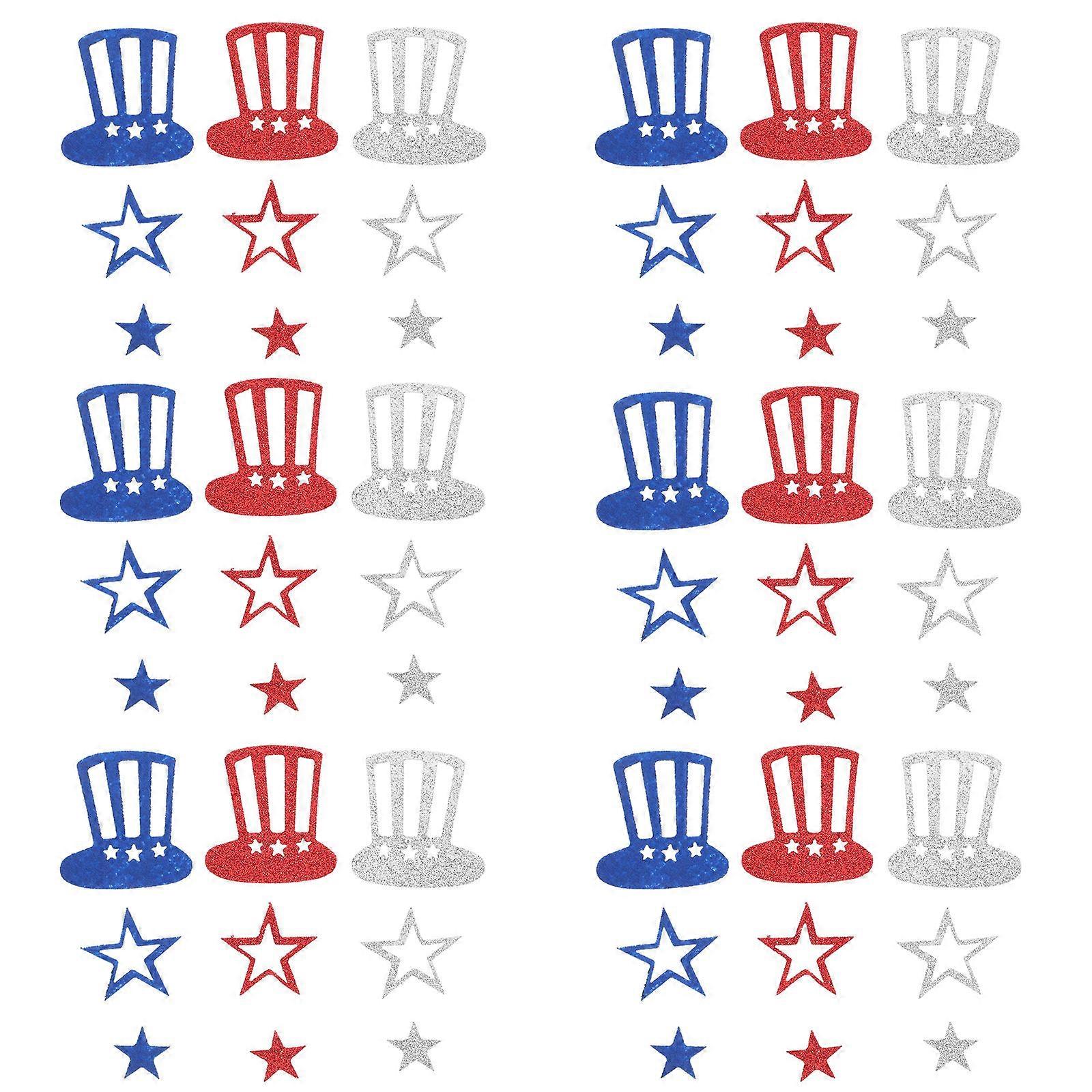 Independence Day Table Confetti Assorted Color Felt Star Hat Shape For Themed Parties 1Set